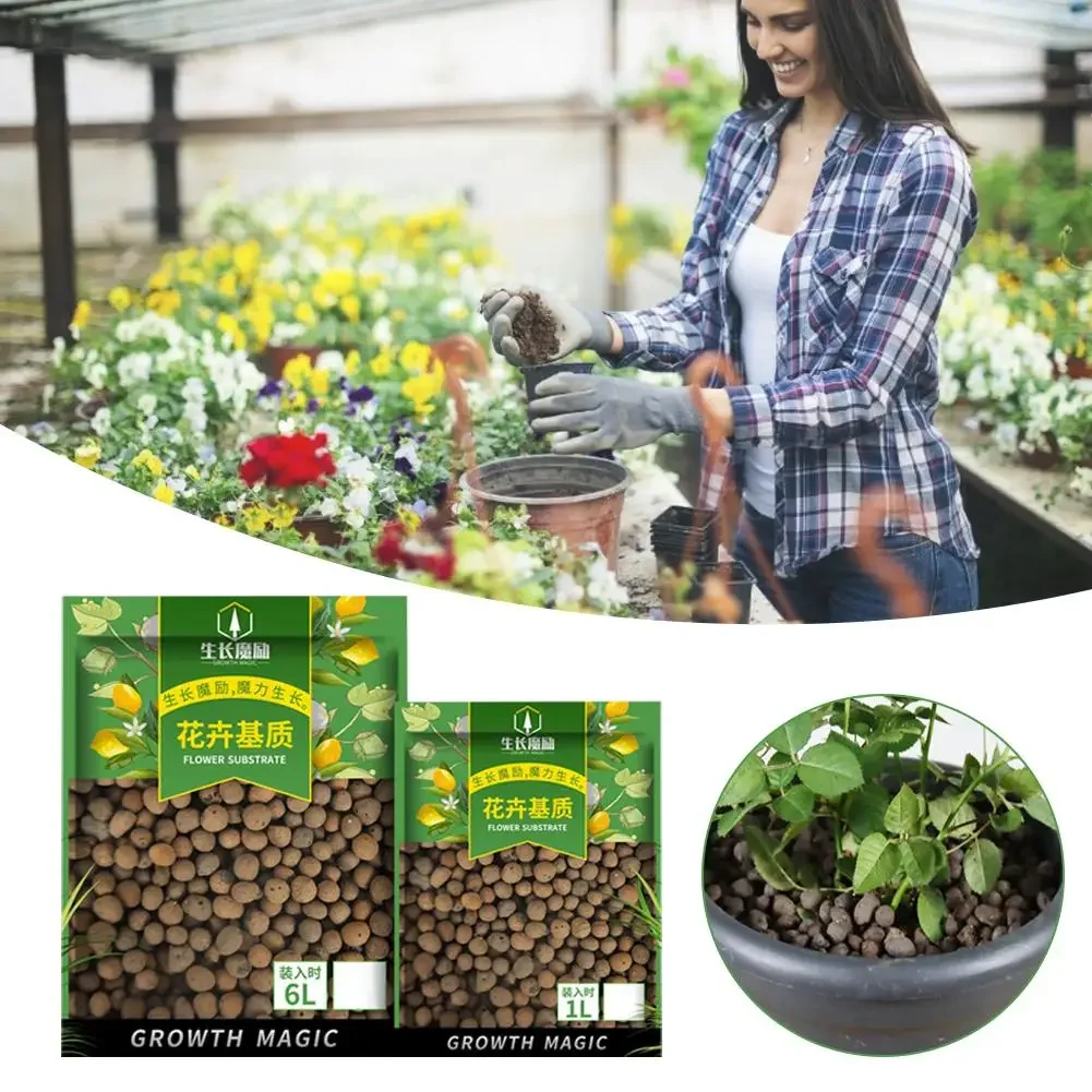 Clay Pebble Growing - 2L Biologische Drainage kleiballen Bloem Substraat