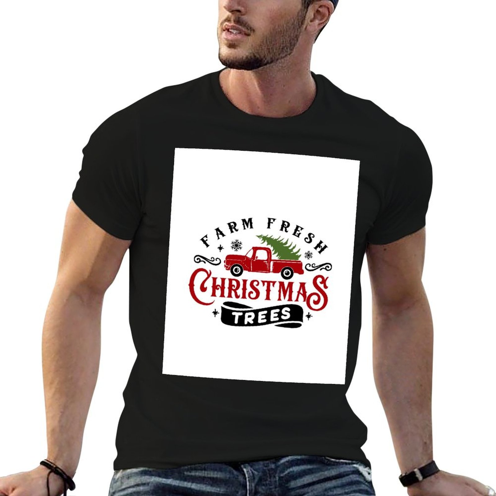 Urban Farming In China - Farm Fresh Kerstbomen T-shirt T-shirt met