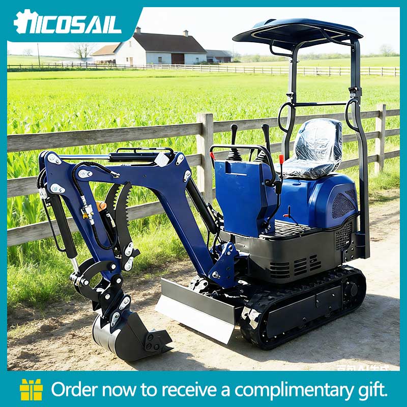Urban Farming In China - Compacte 1t minigraafmachine met meerdere aanbouwdelen,